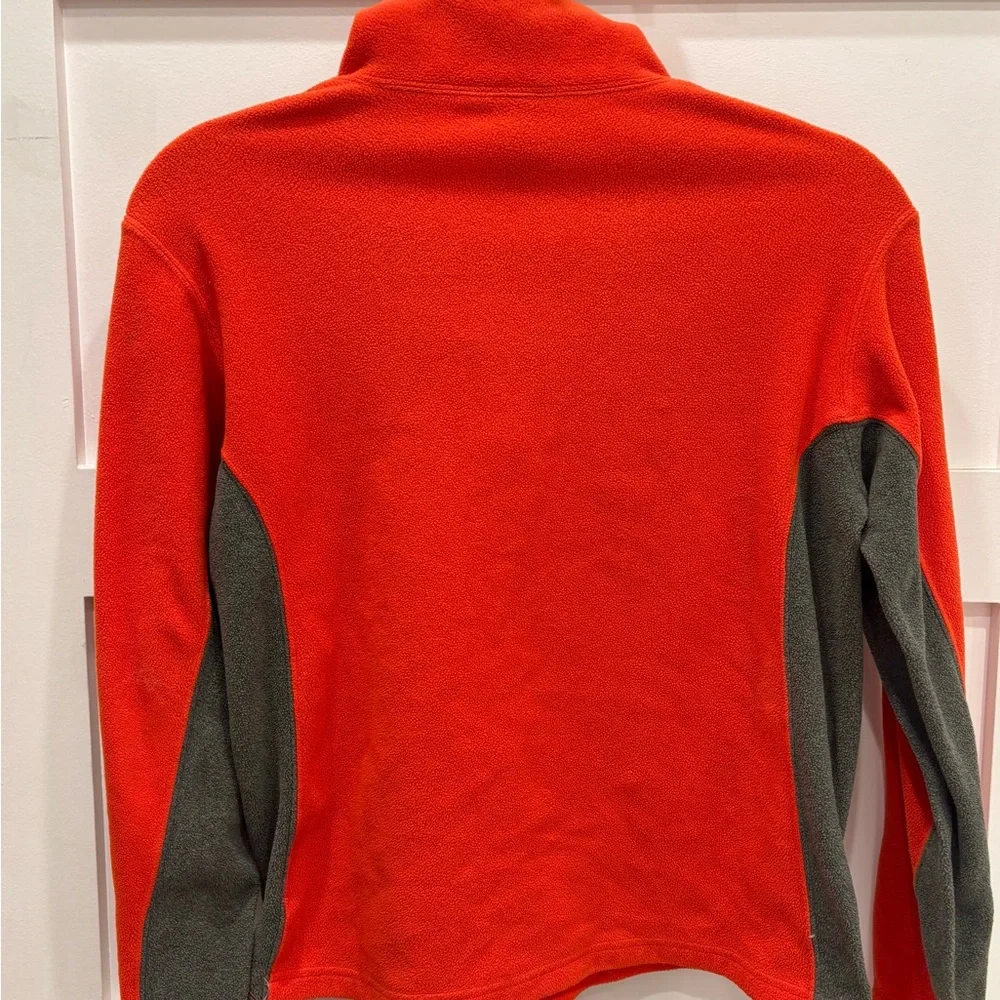 The North Face Boy’s Red and Gray 1/4 Zip Fleece